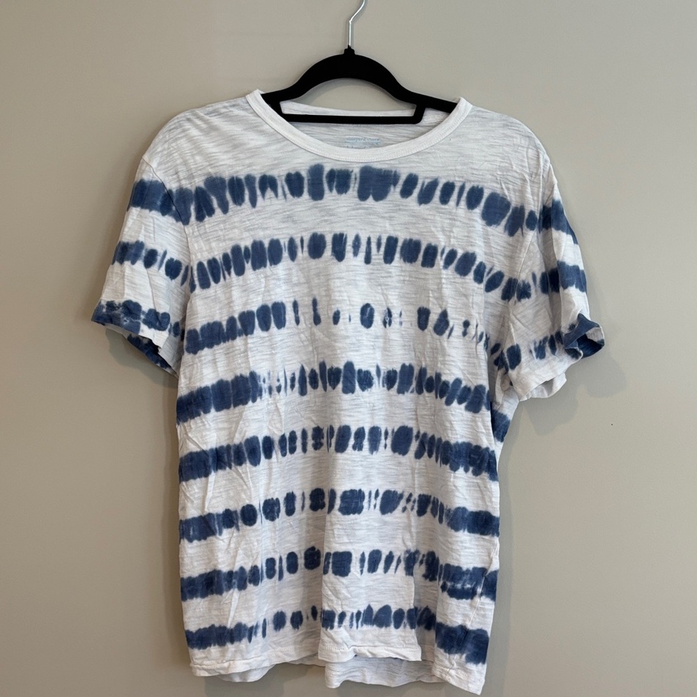 Vineyard Vines Navy and White Tie-Dye Tee